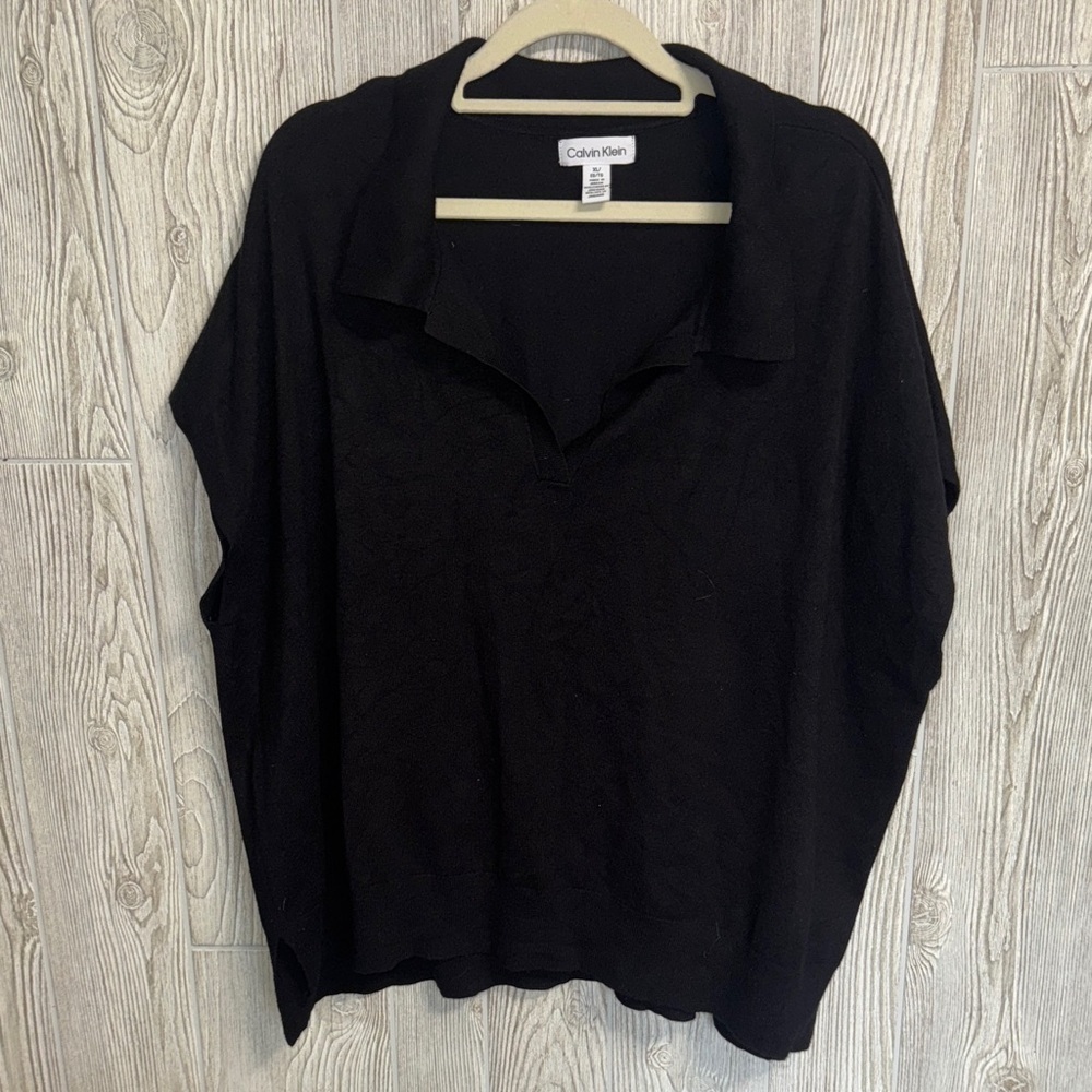 Calvin Klein Women's Black V-Neck Sweater